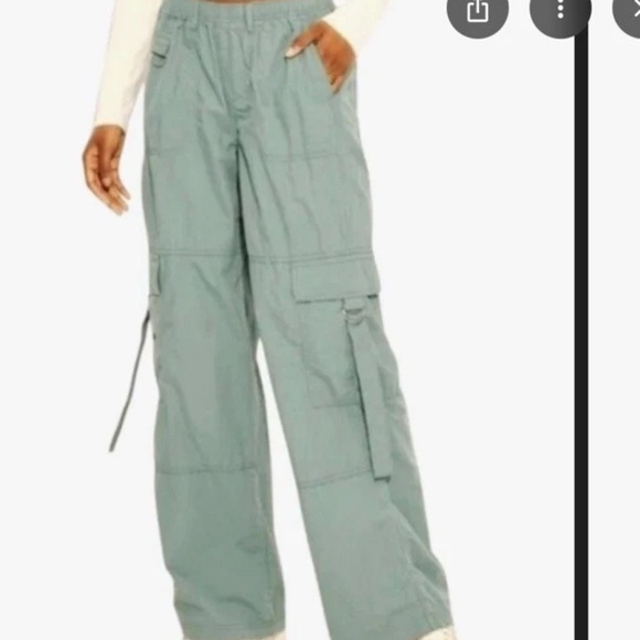 wild fable Pants - Wild Fable Teal Wide Leg Cargo Pants